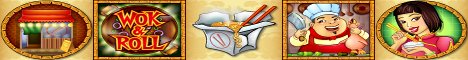 Wok & Roll Slot Machine Logo